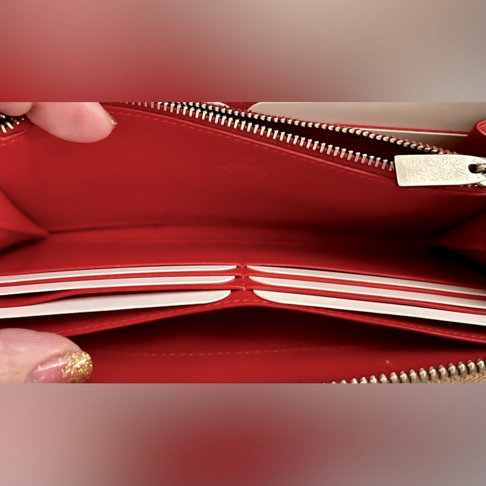 Christian Louboutin Panettone Beige/blush Zip Around Wallet with Authentic Dusty - Picture 10 of 11